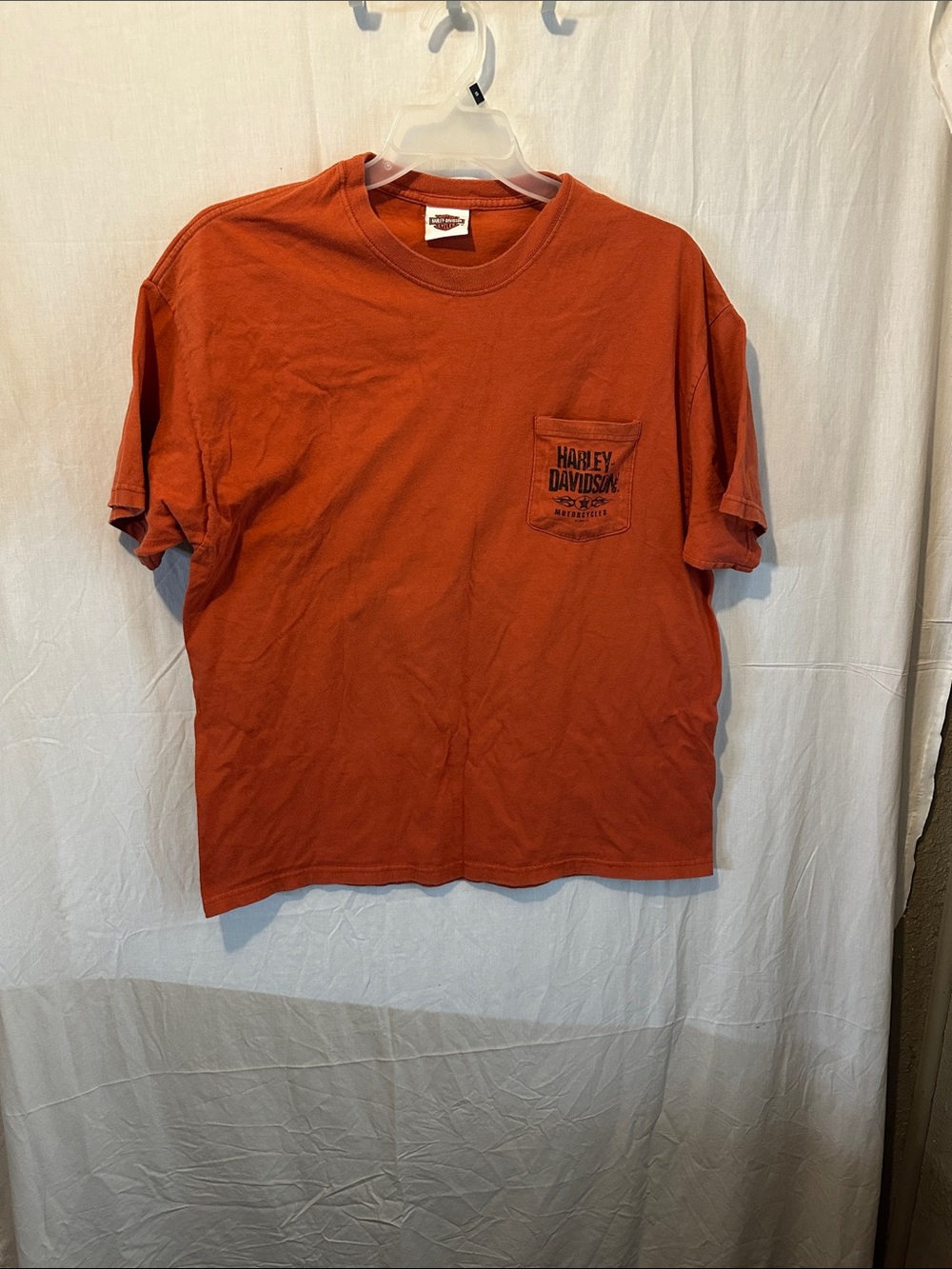 Harley-Davidson Orange Short Sleeve Pocket Tee